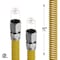 Flextron Gas Line Hose 5/8'' O.D.x18'' Len 3/4" FIP Fittings Yellow Coated Stainless Steel Flexible Connector FTGC-YC12-18O - alternate 5